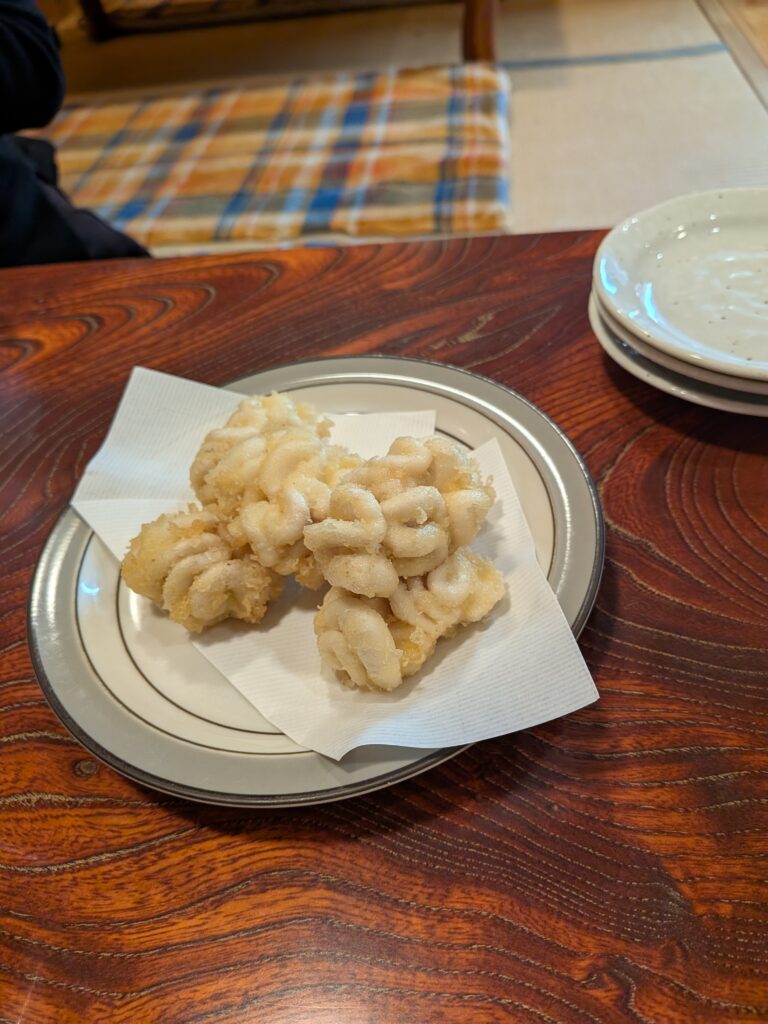 くいだおれ さとみ 白子の天ぷら