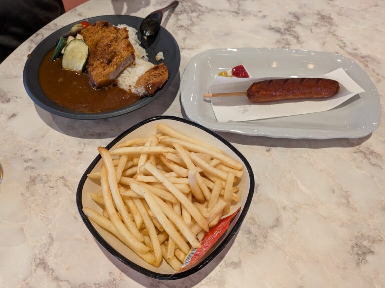 Katsu Curry, Frankfurter, French Fries