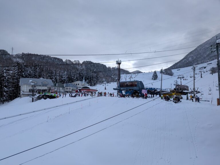 Kijimadaira Ski Resort base area view (February 1, 2026)