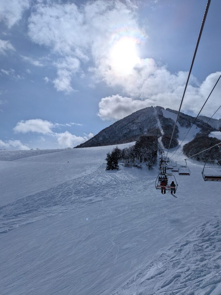 木島平スキー場 リフトからの景色（2026年2月1日）